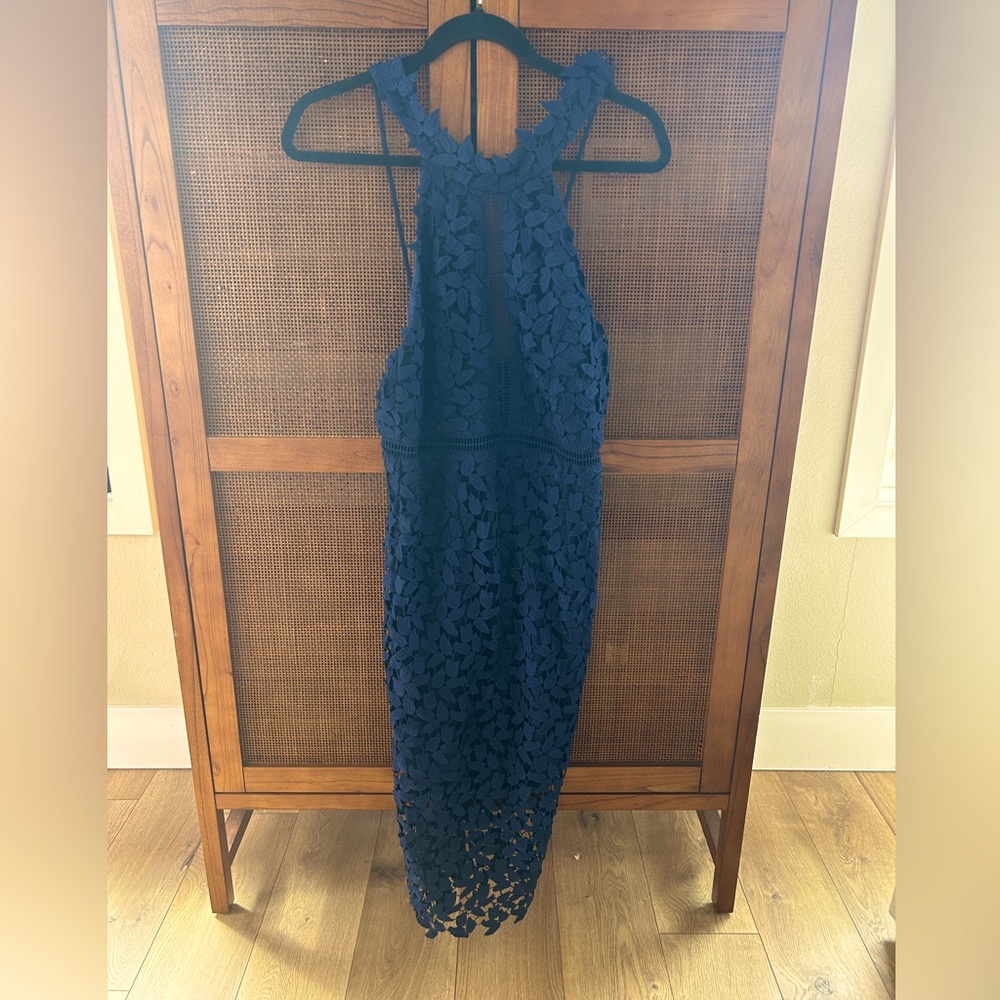 Bardot Lace Halter Dress
